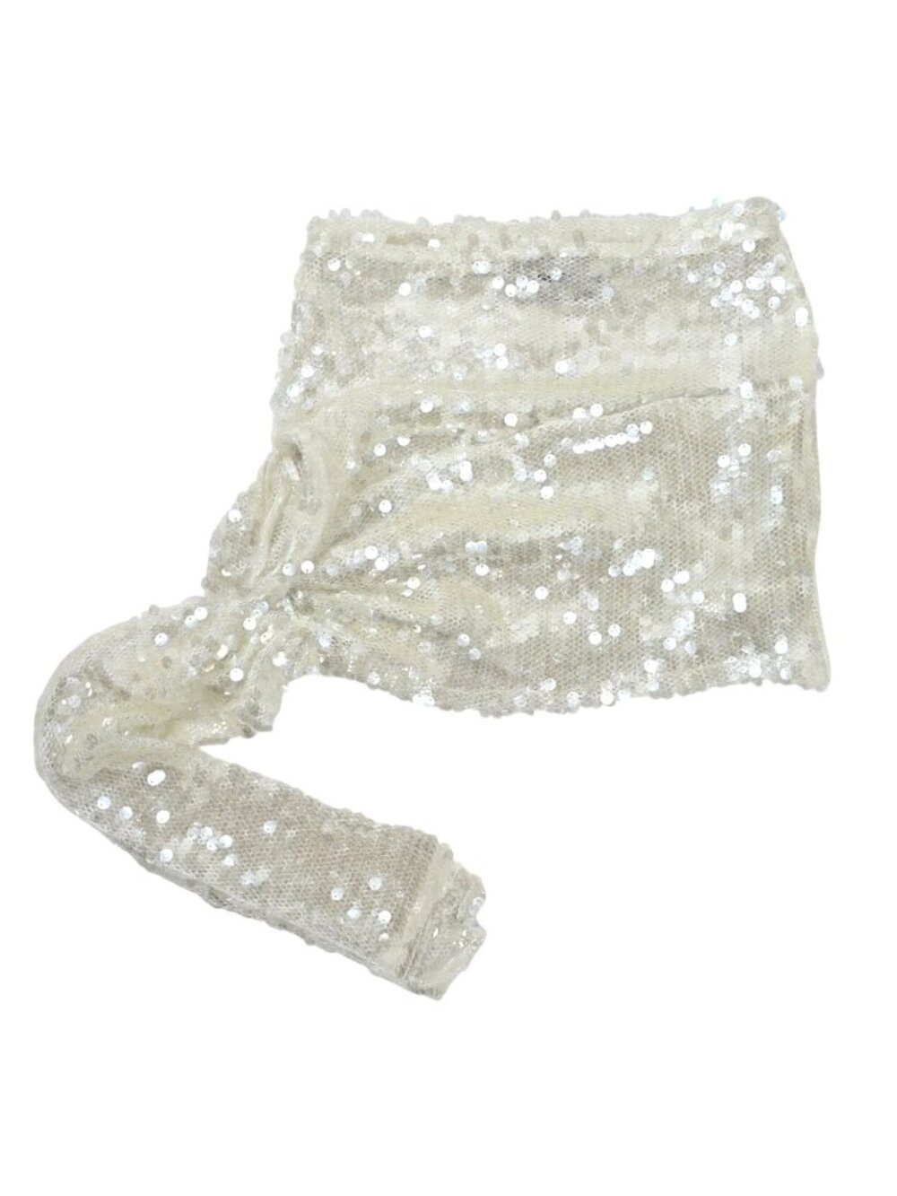 Coperni Knotted Mini Skirt in White